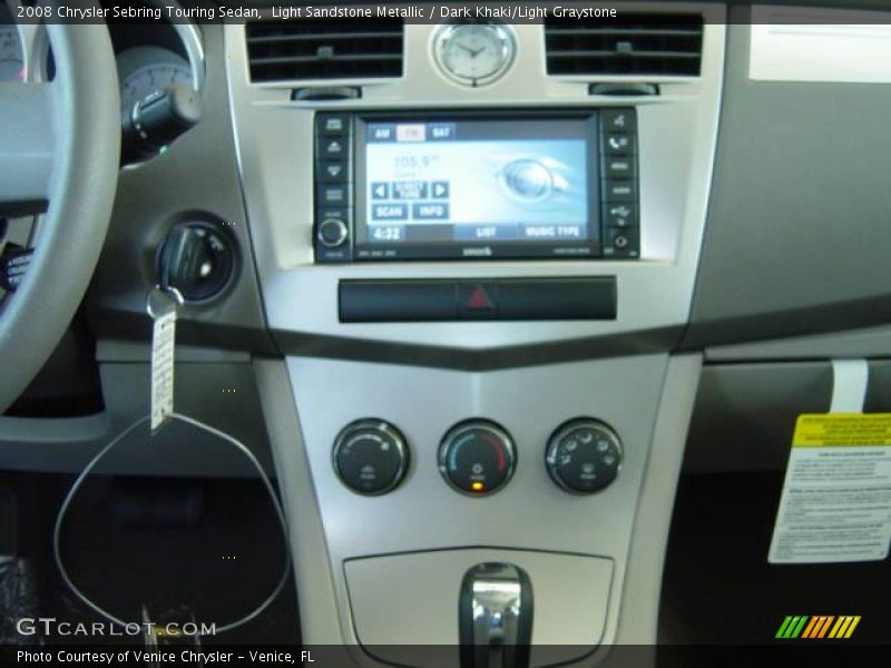 Light Sandstone Metallic / Dark Khaki/Light Graystone 2008 Chrysler Sebring Touring Sedan