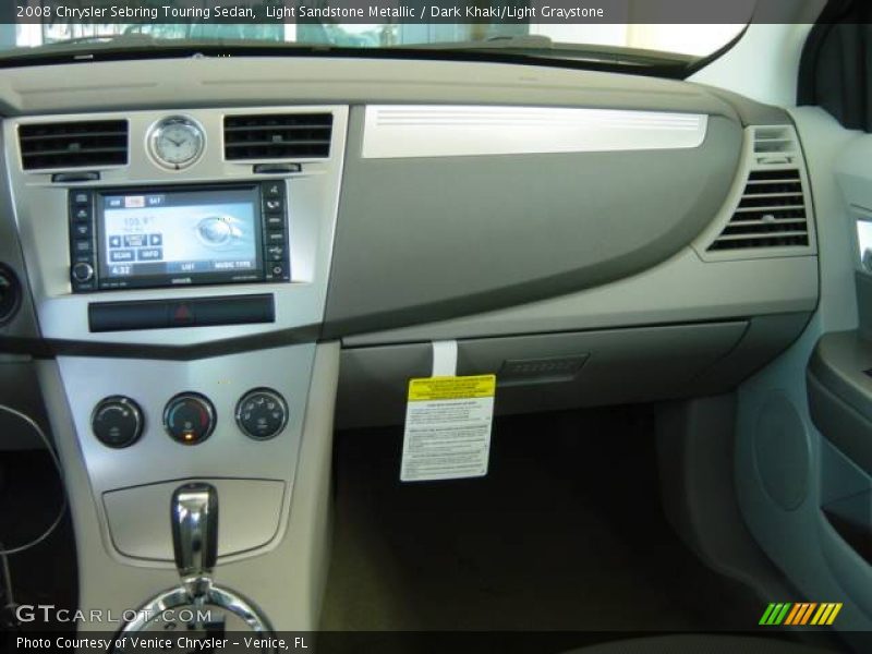 Light Sandstone Metallic / Dark Khaki/Light Graystone 2008 Chrysler Sebring Touring Sedan