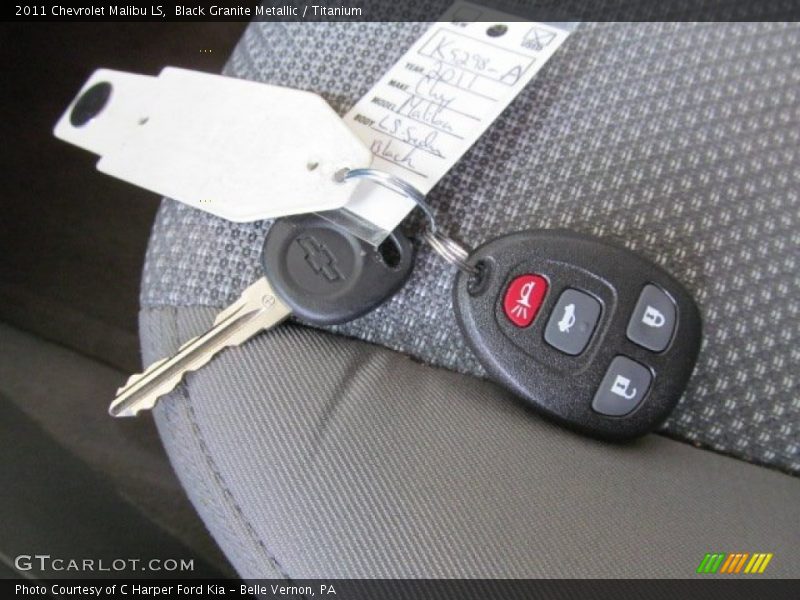 Black Granite Metallic / Titanium 2011 Chevrolet Malibu LS