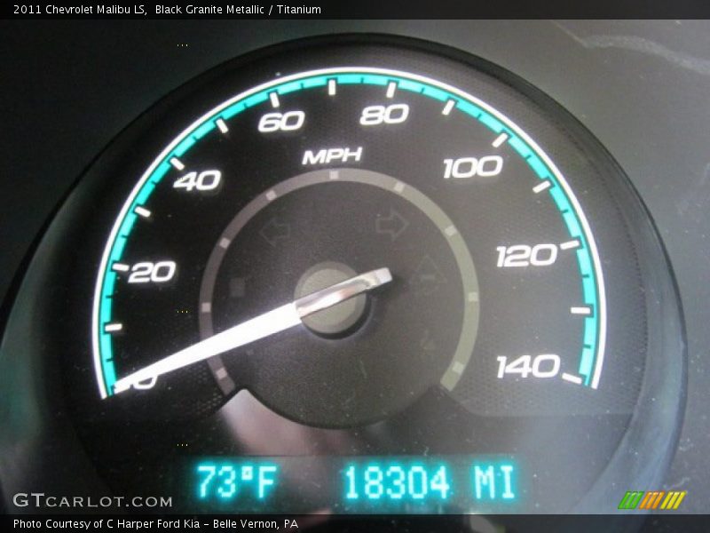 Black Granite Metallic / Titanium 2011 Chevrolet Malibu LS