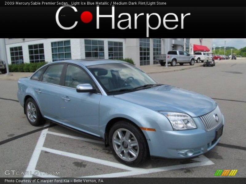 Light Ice Blue Metallic / Medium Dark Flint/Light Stone 2009 Mercury Sable Premier Sedan