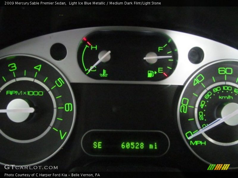Light Ice Blue Metallic / Medium Dark Flint/Light Stone 2009 Mercury Sable Premier Sedan