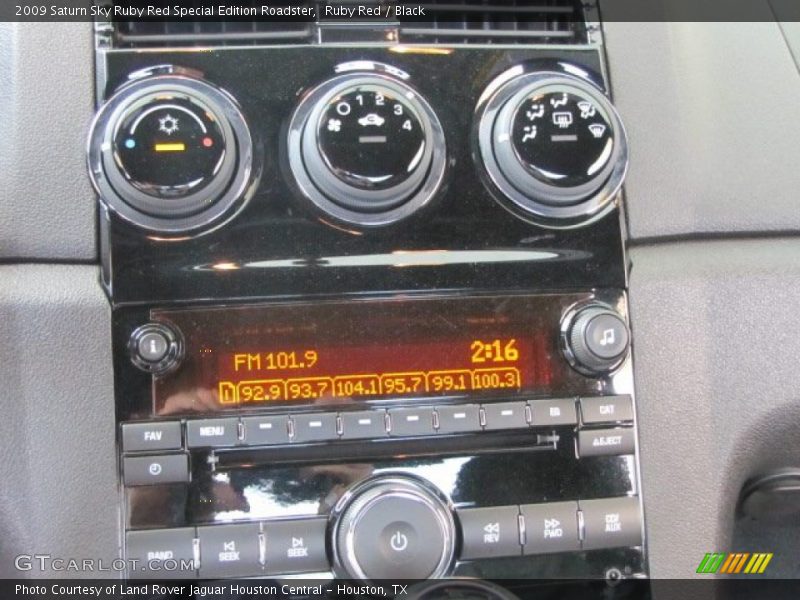 Controls of 2009 Sky Ruby Red Special Edition Roadster