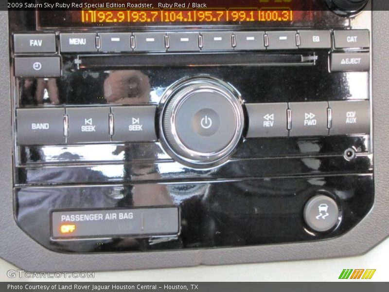 Controls of 2009 Sky Ruby Red Special Edition Roadster