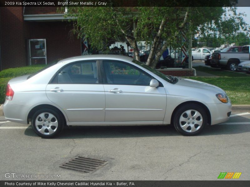 Bright Silver Metallic / Gray 2009 Kia Spectra LX Sedan
