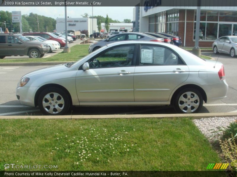Bright Silver Metallic / Gray 2009 Kia Spectra LX Sedan