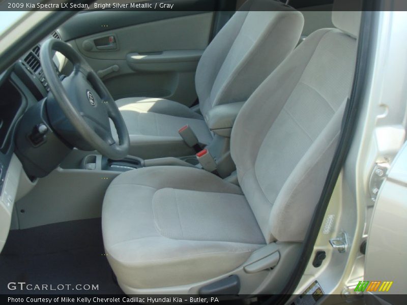 Bright Silver Metallic / Gray 2009 Kia Spectra LX Sedan