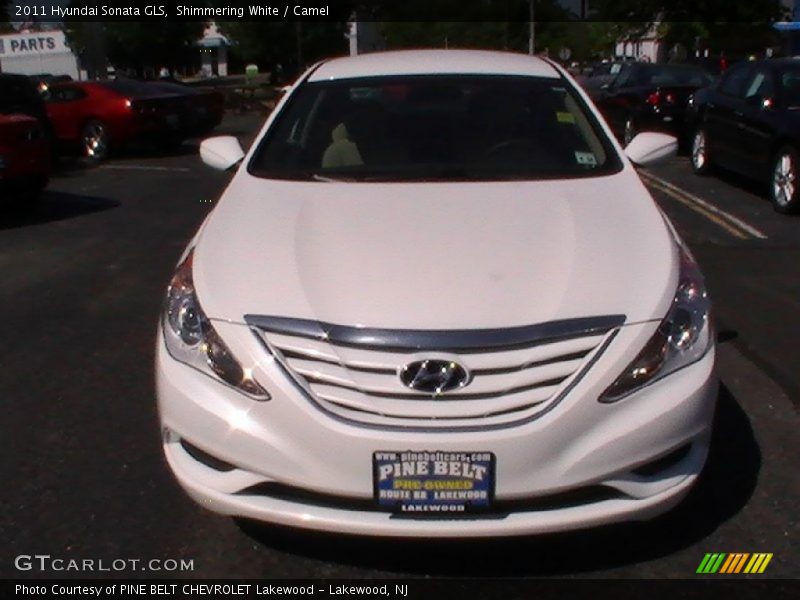 Shimmering White / Camel 2011 Hyundai Sonata GLS