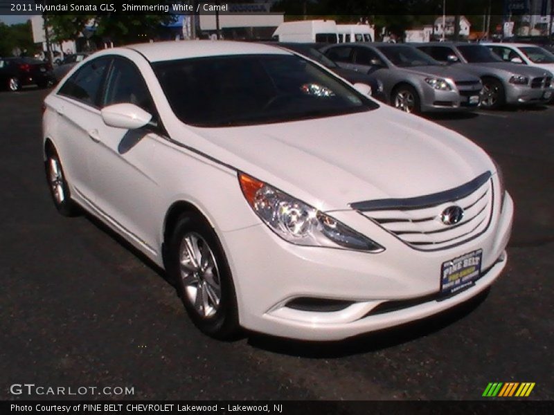 Shimmering White / Camel 2011 Hyundai Sonata GLS