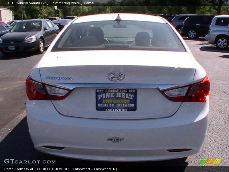 Shimmering White / Camel 2011 Hyundai Sonata GLS