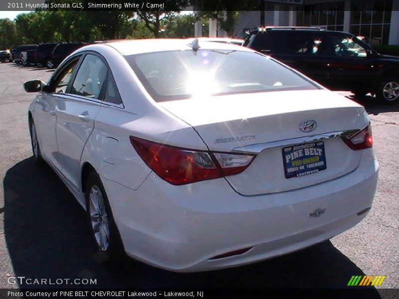Shimmering White / Camel 2011 Hyundai Sonata GLS