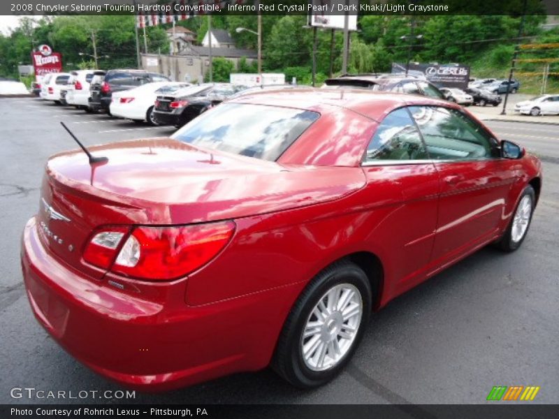 Inferno Red Crystal Pearl / Dark Khaki/Light Graystone 2008 Chrysler Sebring Touring Hardtop Convertible