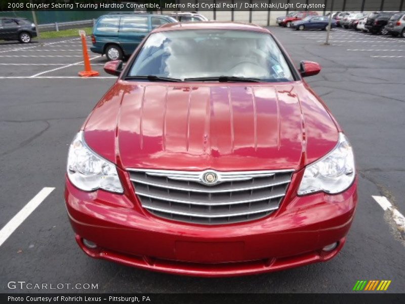 Inferno Red Crystal Pearl / Dark Khaki/Light Graystone 2008 Chrysler Sebring Touring Hardtop Convertible