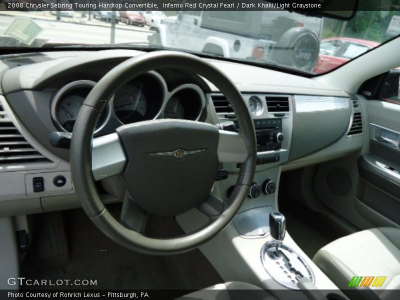 Inferno Red Crystal Pearl / Dark Khaki/Light Graystone 2008 Chrysler Sebring Touring Hardtop Convertible