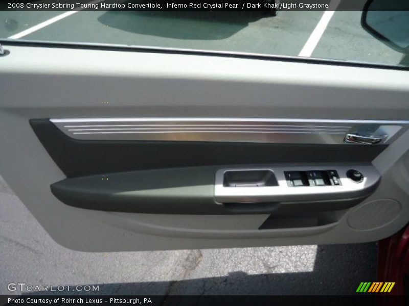 Inferno Red Crystal Pearl / Dark Khaki/Light Graystone 2008 Chrysler Sebring Touring Hardtop Convertible