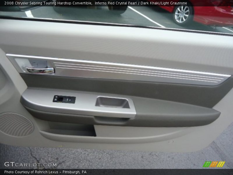 Inferno Red Crystal Pearl / Dark Khaki/Light Graystone 2008 Chrysler Sebring Touring Hardtop Convertible
