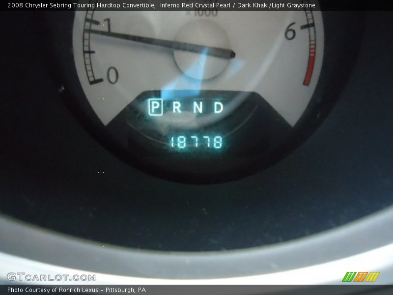 Inferno Red Crystal Pearl / Dark Khaki/Light Graystone 2008 Chrysler Sebring Touring Hardtop Convertible