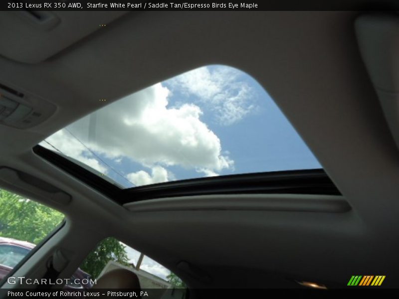 Sunroof of 2013 RX 350 AWD