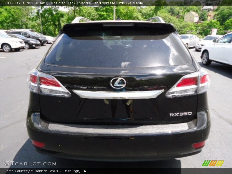 Obsidian Black / Saddle Tan/Espresso Birds Eye Maple 2013 Lexus RX 350 AWD