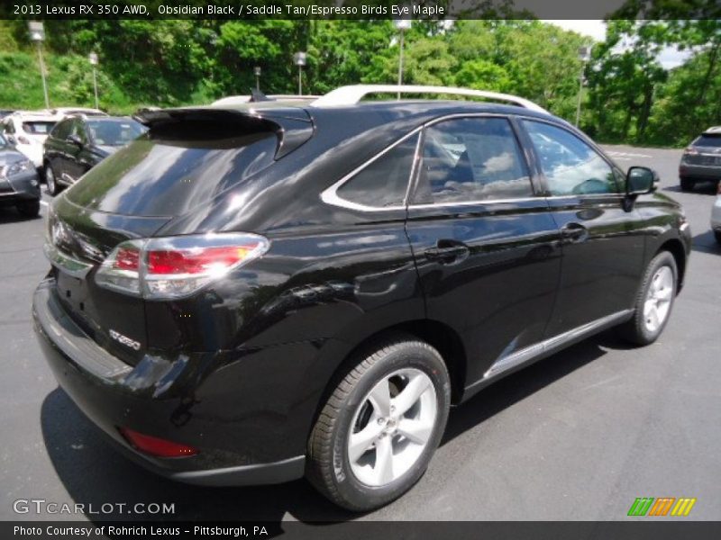 Obsidian Black / Saddle Tan/Espresso Birds Eye Maple 2013 Lexus RX 350 AWD