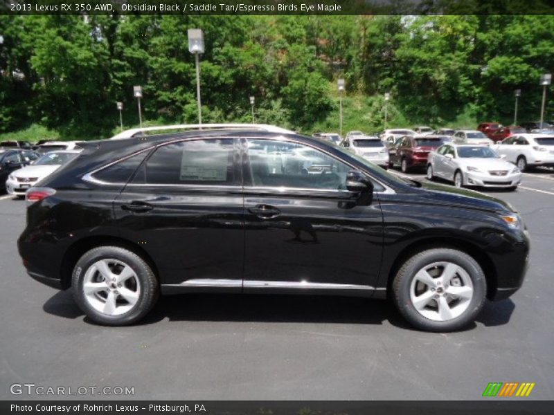 Obsidian Black / Saddle Tan/Espresso Birds Eye Maple 2013 Lexus RX 350 AWD