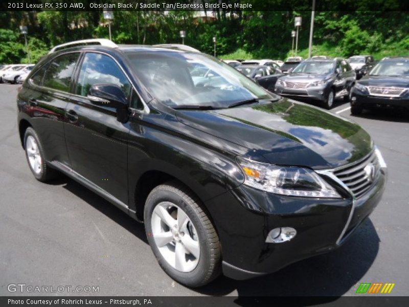 Obsidian Black / Saddle Tan/Espresso Birds Eye Maple 2013 Lexus RX 350 AWD