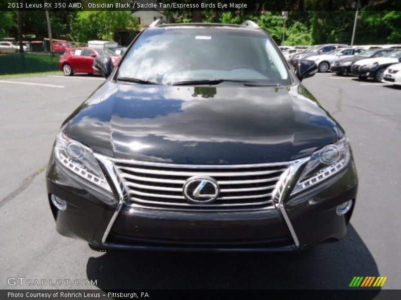 Obsidian Black / Saddle Tan/Espresso Birds Eye Maple 2013 Lexus RX 350 AWD