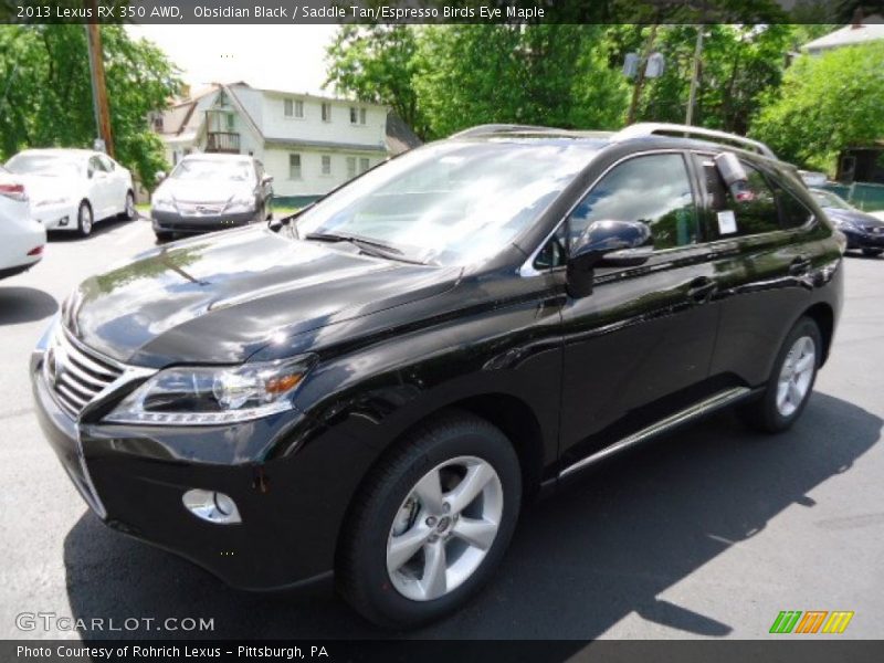 Obsidian Black / Saddle Tan/Espresso Birds Eye Maple 2013 Lexus RX 350 AWD