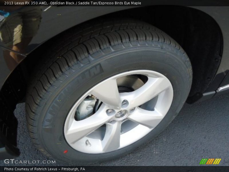 Obsidian Black / Saddle Tan/Espresso Birds Eye Maple 2013 Lexus RX 350 AWD