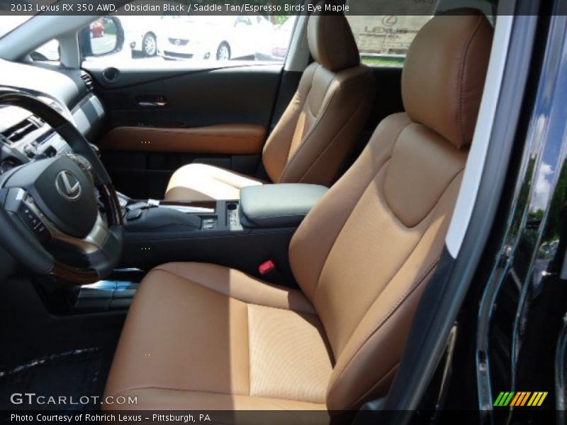 Obsidian Black / Saddle Tan/Espresso Birds Eye Maple 2013 Lexus RX 350 AWD