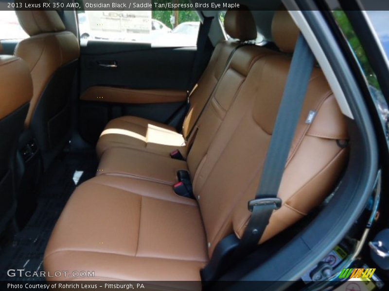 Obsidian Black / Saddle Tan/Espresso Birds Eye Maple 2013 Lexus RX 350 AWD