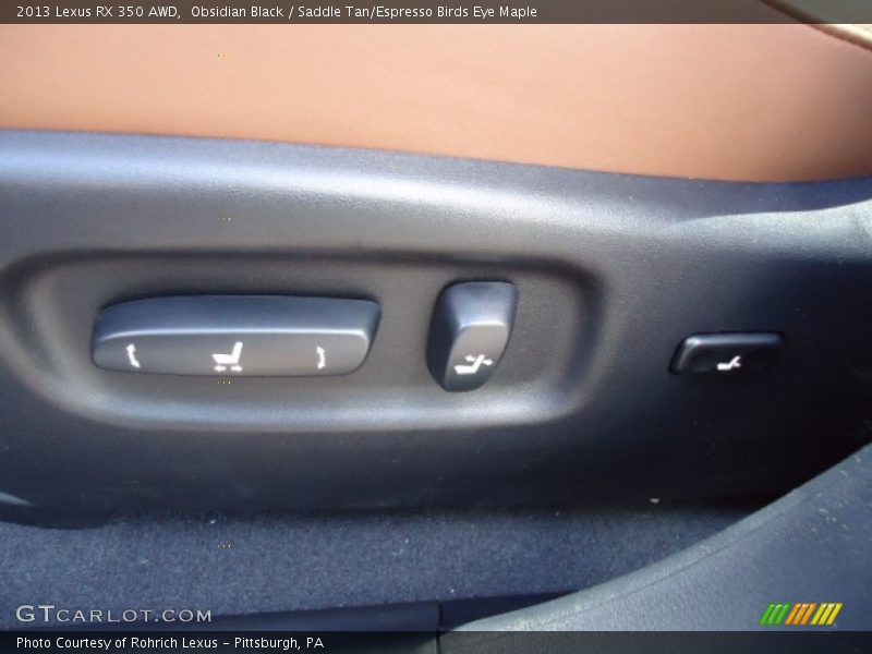 Obsidian Black / Saddle Tan/Espresso Birds Eye Maple 2013 Lexus RX 350 AWD
