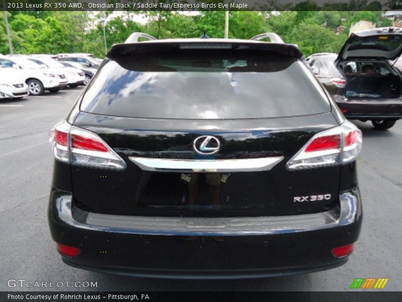 Obsidian Black / Saddle Tan/Espresso Birds Eye Maple 2013 Lexus RX 350 AWD