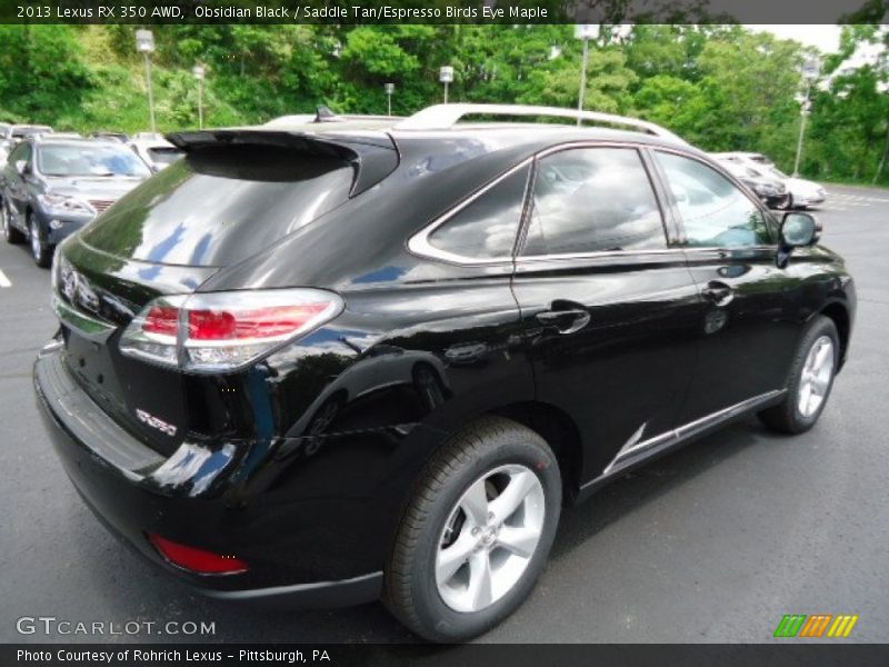 Obsidian Black / Saddle Tan/Espresso Birds Eye Maple 2013 Lexus RX 350 AWD