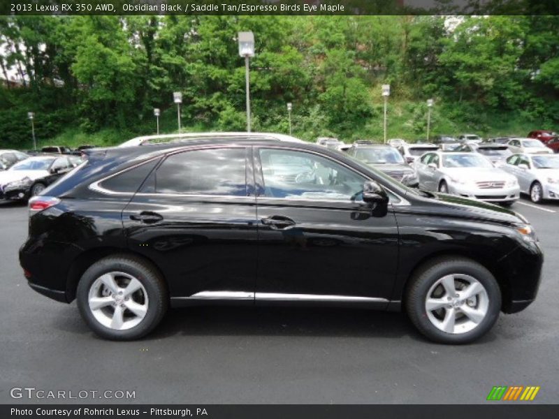 Obsidian Black / Saddle Tan/Espresso Birds Eye Maple 2013 Lexus RX 350 AWD