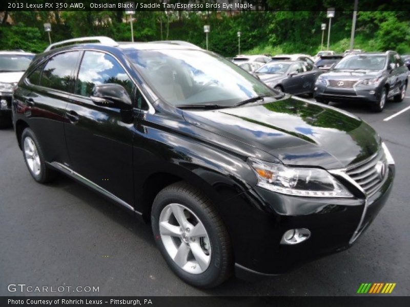 Obsidian Black / Saddle Tan/Espresso Birds Eye Maple 2013 Lexus RX 350 AWD