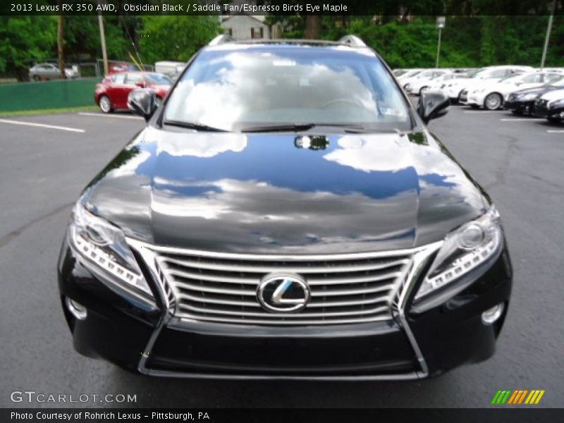 Obsidian Black / Saddle Tan/Espresso Birds Eye Maple 2013 Lexus RX 350 AWD