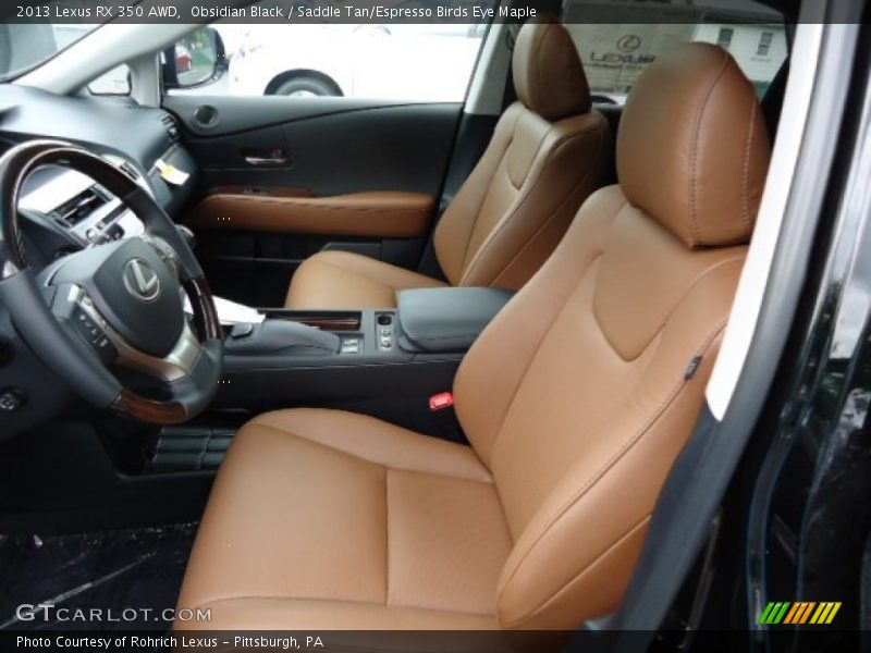 Obsidian Black / Saddle Tan/Espresso Birds Eye Maple 2013 Lexus RX 350 AWD