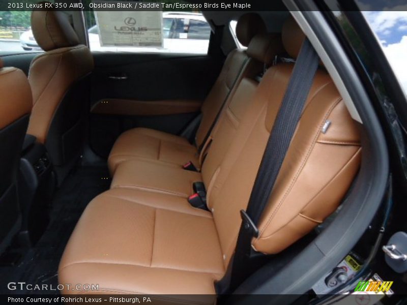 Obsidian Black / Saddle Tan/Espresso Birds Eye Maple 2013 Lexus RX 350 AWD