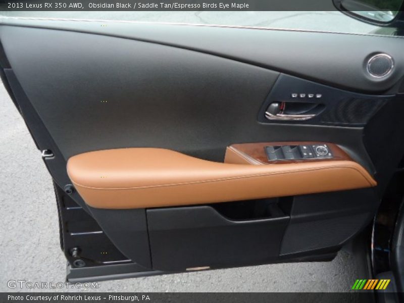 Obsidian Black / Saddle Tan/Espresso Birds Eye Maple 2013 Lexus RX 350 AWD