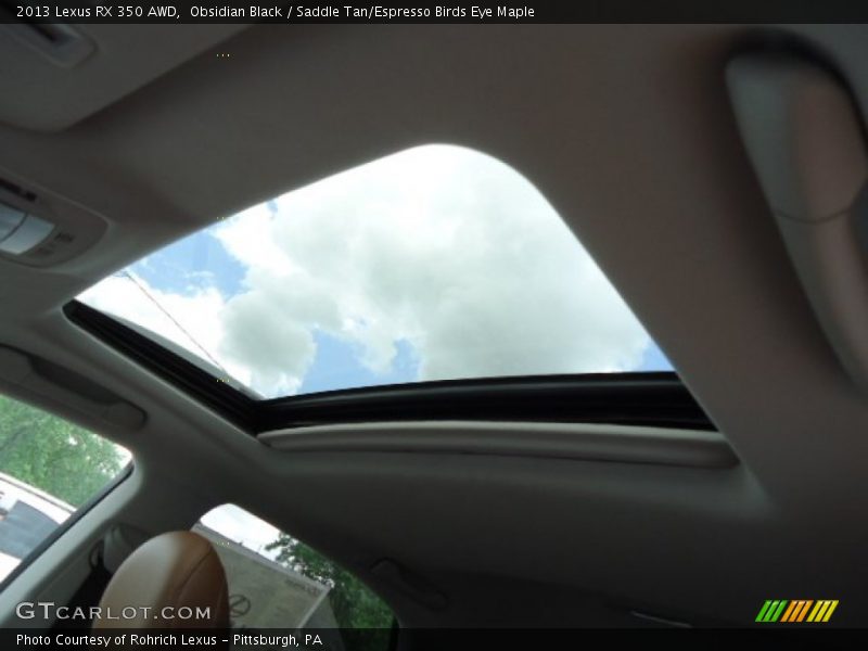 Obsidian Black / Saddle Tan/Espresso Birds Eye Maple 2013 Lexus RX 350 AWD