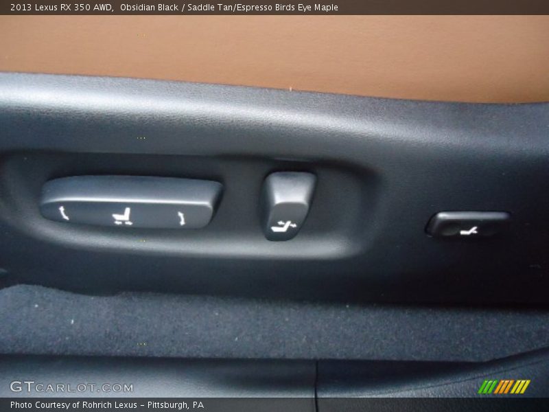 Obsidian Black / Saddle Tan/Espresso Birds Eye Maple 2013 Lexus RX 350 AWD