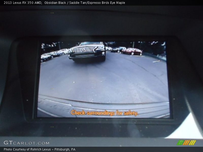 Obsidian Black / Saddle Tan/Espresso Birds Eye Maple 2013 Lexus RX 350 AWD