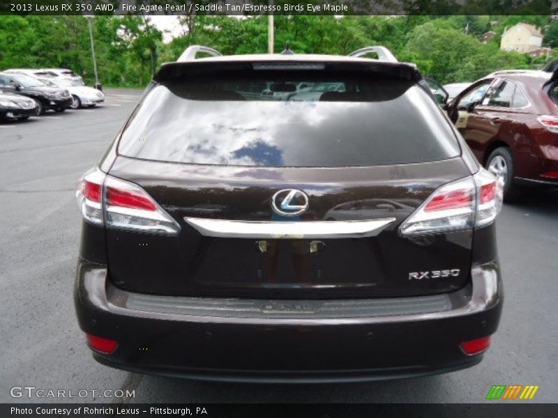 Fire Agate Pearl / Saddle Tan/Espresso Birds Eye Maple 2013 Lexus RX 350 AWD