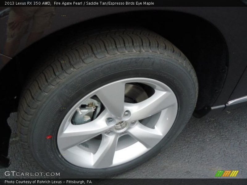 Fire Agate Pearl / Saddle Tan/Espresso Birds Eye Maple 2013 Lexus RX 350 AWD