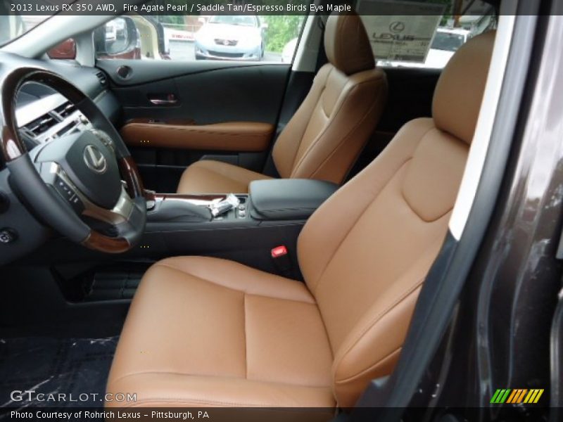Front Seat of 2013 RX 350 AWD