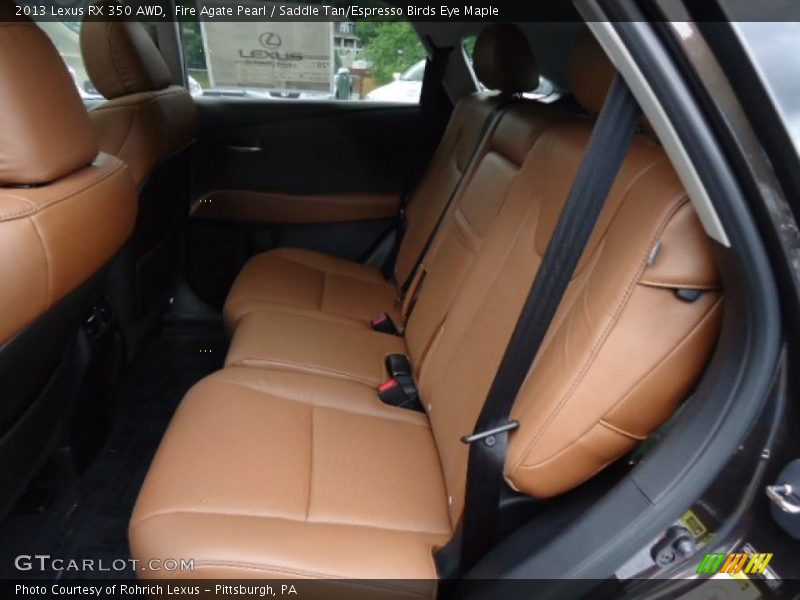 Rear Seat of 2013 RX 350 AWD