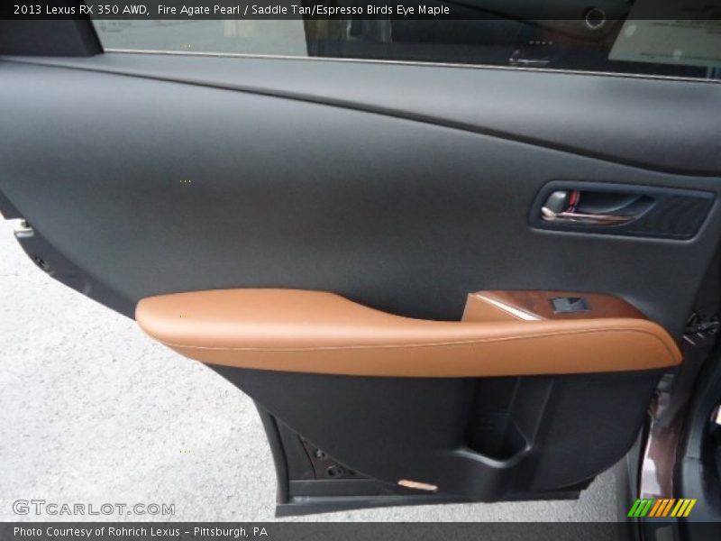 Fire Agate Pearl / Saddle Tan/Espresso Birds Eye Maple 2013 Lexus RX 350 AWD