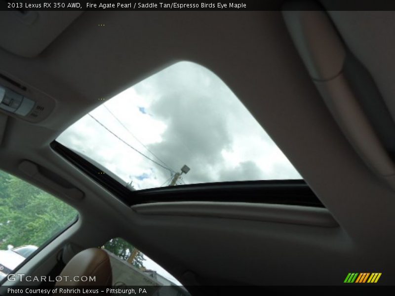 Fire Agate Pearl / Saddle Tan/Espresso Birds Eye Maple 2013 Lexus RX 350 AWD