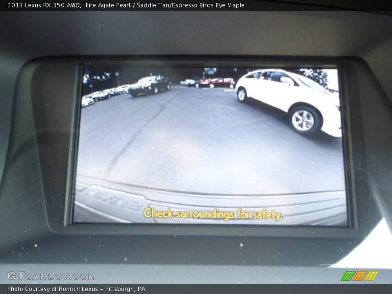 Fire Agate Pearl / Saddle Tan/Espresso Birds Eye Maple 2013 Lexus RX 350 AWD
